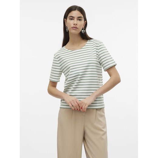 Vero Moda T-Shirt Abby 10304716 Zielony Regular Fit ze sklepu MODIVO w kategorii Bluzki damskie - zdjęcie 182666647