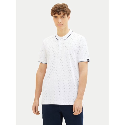 Tom Tailor Denim Polo 1040465 Biały Regular Fit ze sklepu MODIVO w kategorii T-shirty męskie - zdjęcie 182666667
