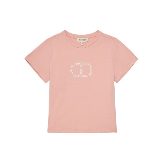 TWINSET T-Shirt 251GJ2485 Różowy Regular Fit ze sklepu MODIVO w kategorii Bluzki dziewczęce - zdjęcie 182666688