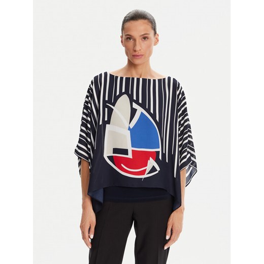 Joseph Ribkoff Bluzka 251180 Granatowy Relaxed Fit ze sklepu MODIVO w kategorii Bluzki damskie - zdjęcie 182666735