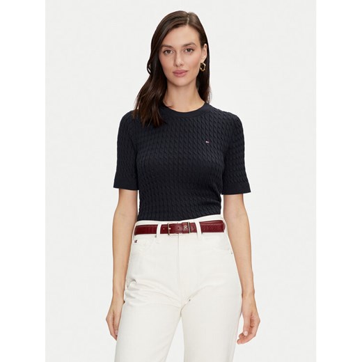 Tommy Hilfiger Sweter WW0WW41787 Czarny Regular Fit ze sklepu MODIVO w kategorii Swetry damskie - zdjęcie 182666867