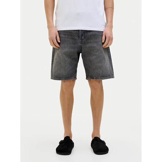 Jack&Jones Szorty jeansowe 12269533 Czarny Loose Fit ze sklepu MODIVO w kategorii Spodenki męskie - zdjęcie 182666916