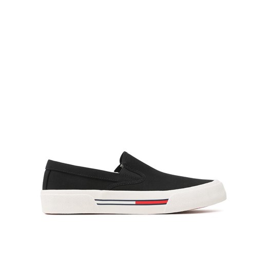 Tommy Jeans Tenisówki Slip On Canvas Color EM0EM01156 Czarny Tommy Jeans 44 MODIVO
