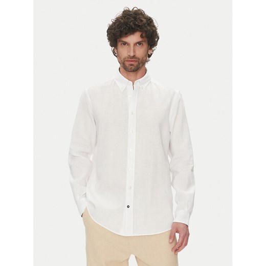 Hechter Paris Koszula 60356 151600 Biały Regular Fit ze sklepu MODIVO w kategorii Koszule męskie - zdjęcie 182666937