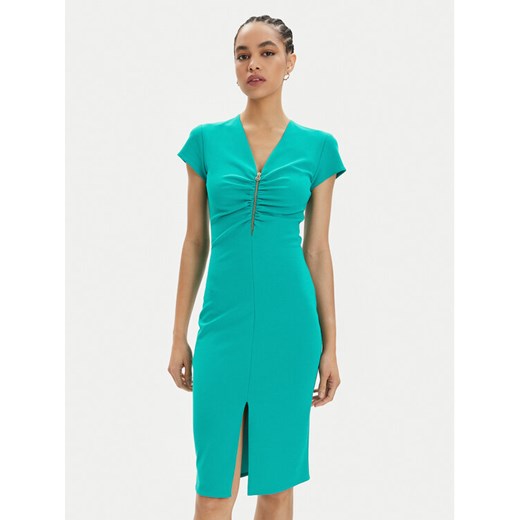 Rinascimento Sukienka koktajlowa CFC0117728003 Turkusowy Slim Fit ze sklepu MODIVO w kategorii Sukienki - zdjęcie 182666939