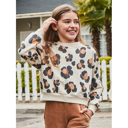 Mayoral Bluza 7470 Beżowy Regular Fit ze sklepu MODIVO w kategorii Bluzy dziewczęce - zdjęcie 182667076