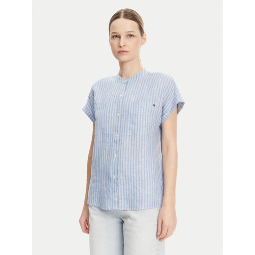 Tommy Hilfiger Koszula WW0WW44715 Błękitny Regular Fit ze sklepu MODIVO w kategorii Koszule damskie - zdjęcie 182667137