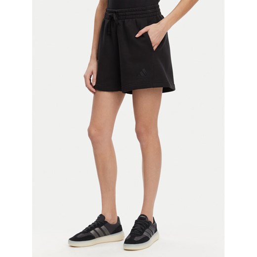 adidas Szorty sportowe ALL SZN Fleece JI6529 Czarny Loose Fit ze sklepu MODIVO w kategorii Szorty - zdjęcie 182667165