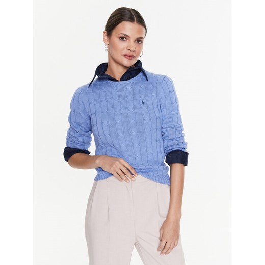 Polo Ralph Lauren Sweter 211891640003 Niebieski Regular Fit ze sklepu MODIVO w kategorii Swetry damskie - zdjęcie 182667177