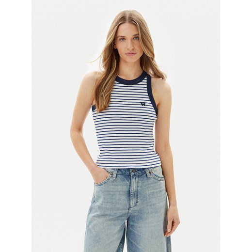 Wrangler Top Ringer 112362567 Różowy Slim Fit ze sklepu MODIVO w kategorii Bluzki damskie - zdjęcie 182667356