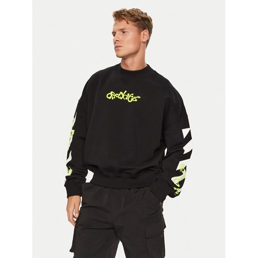 Off-White Bluza OMBA067S23FLE0011050 Czarny Regular Fit ze sklepu MODIVO w kategorii Bluzy męskie - zdjęcie 182667358