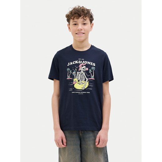 Jack&Jones Junior T-Shirt Elijah 12269825 Granatowy Regular Fit ze sklepu MODIVO w kategorii T-shirty chłopięce - zdjęcie 182667428