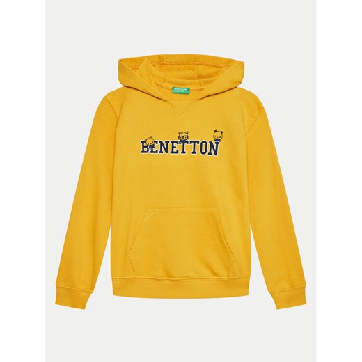 United Colors Of Benetton Bluza 3J68G200Q Żółty Regular Fit ze sklepu MODIVO w kategorii Bluzy dziewczęce - zdjęcie 182667456