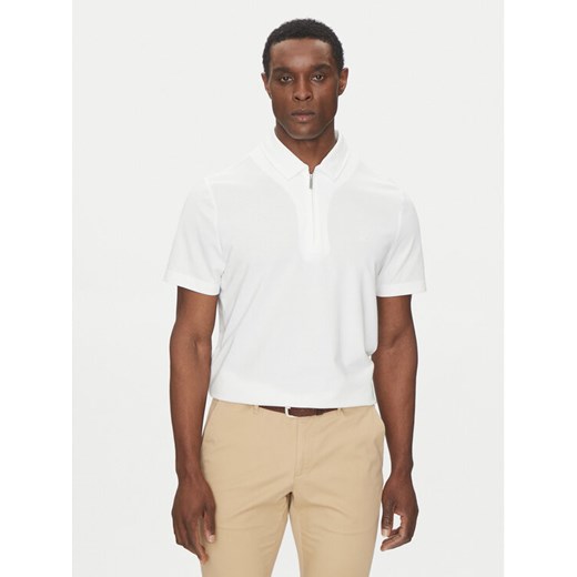 Michael Kors Polo CS552HOHFK Biały Regular Fit ze sklepu MODIVO w kategorii T-shirty męskie - zdjęcie 182667476