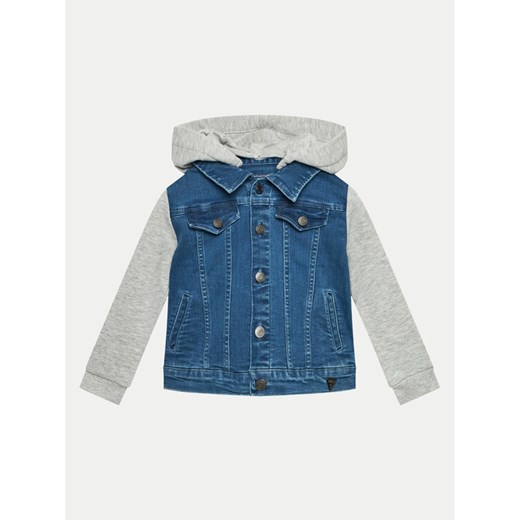 Guess Kurtka jeansowa N4GL02 D5BX0 Granatowy Regular Fit ze sklepu MODIVO w kategorii Kurtki chłopięce - zdjęcie 182667535