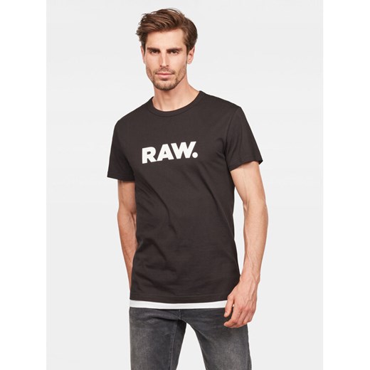 G-Star Raw T-Shirt Holorn D08512-8415 Czarny Regular Fit ze sklepu MODIVO w kategorii T-shirty męskie - zdjęcie 182667555