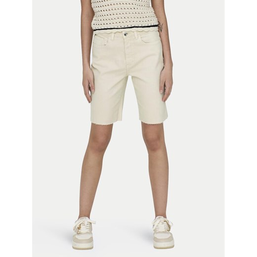 ONLY Szorty jeansowe Emily 15311258 Écru Mom Fit ze sklepu MODIVO w kategorii Szorty - zdjęcie 182667578