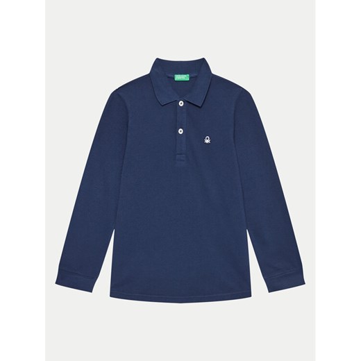 United Colors Of Benetton Polo 3089G3009 Granatowy Regular Fit ze sklepu MODIVO w kategorii T-shirty chłopięce - zdjęcie 182667585