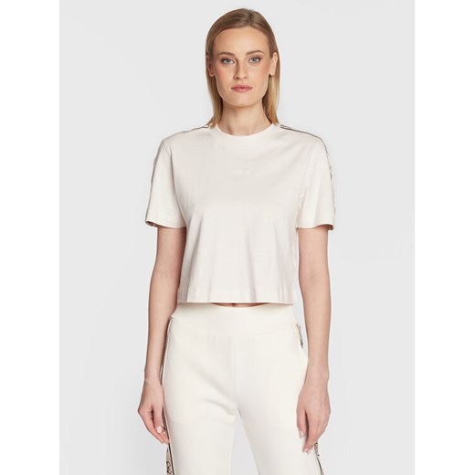 Guess T-Shirt V3RI08 I3Z14 Beżowy Relaxed Fit ze sklepu MODIVO w kategorii Bluzki damskie - zdjęcie 182667586