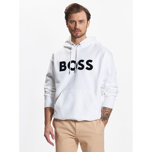 Boss Bluza 50485316 Biały Oversize ze sklepu MODIVO w kategorii Bluzy męskie - zdjęcie 182667606