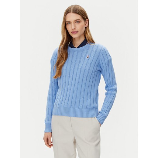 U.S. Polo Assn. Sweter WUP0398 Błękitny Regular Fit L MODIVO