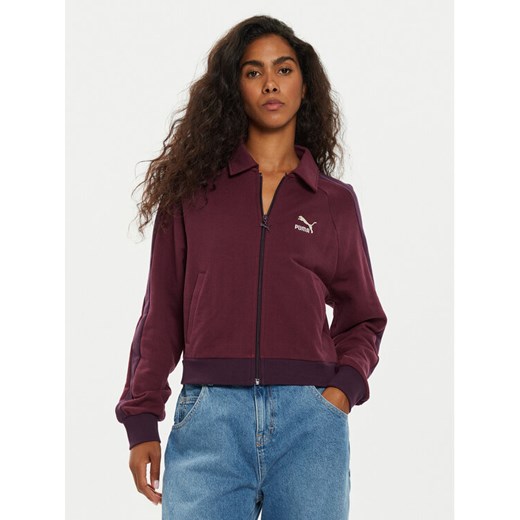 Puma Bluza T7 626797 Fioletowy Relaxed Fit ze sklepu MODIVO w kategorii Bluzy damskie - zdjęcie 182667669