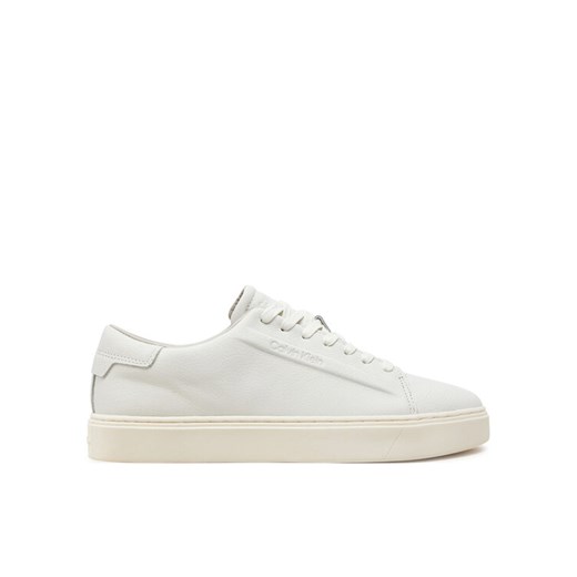 Calvin Klein Sneakersy Low Top Lace Up Lth HM0HM01516 Biały ze sklepu MODIVO w kategorii Buty sportowe męskie - zdjęcie 182667686