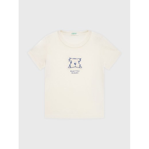 United Colors Of Benetton T-Shirt 3I1XA1007 Écru Regular Fit ze sklepu MODIVO w kategorii Koszulki niemowlęce - zdjęcie 182667719