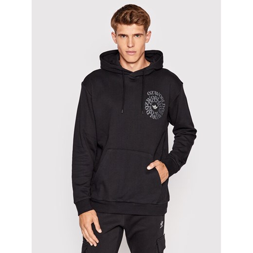 adidas Bluza Ozworld HL9250 Czarny Loose Fit ze sklepu MODIVO w kategorii Bluzy męskie - zdjęcie 182667789