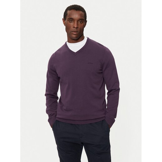 s.Oliver Sweter 2143174 Fioletowy Regular Fit ze sklepu MODIVO w kategorii Swetry męskie - zdjęcie 182667807