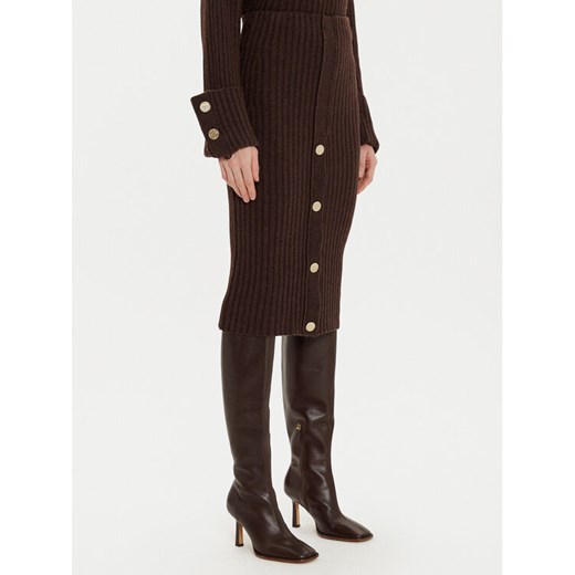 ViCOLO Spódnica midi 55017S Brązowy Regular Fit ze sklepu MODIVO w kategorii Spódnice - zdjęcie 182667809
