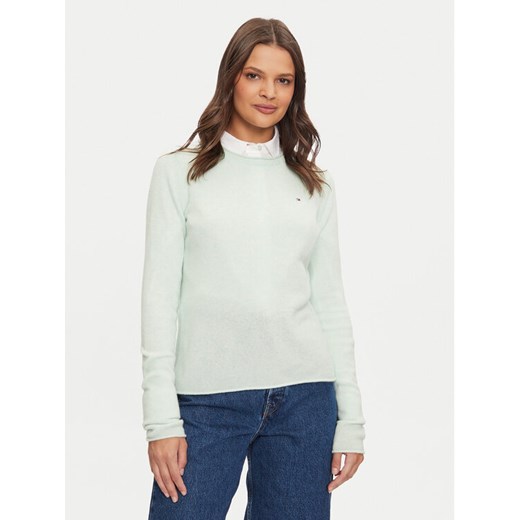 Tommy Hilfiger Sweter WW0WW44161 Zielony Regular Fit ze sklepu MODIVO w kategorii Swetry damskie - zdjęcie 182667866