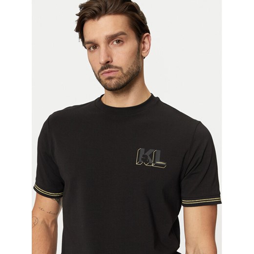 KARL LAGERFELD T-Shirt 755463 551235 Czarny Regular Fit ze sklepu MODIVO w kategorii T-shirty męskie - zdjęcie 182667876