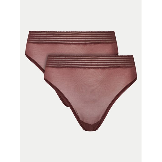 Triumph Komplet 2 par stringów Tempting Sheer 10218590 Brązowy ze sklepu MODIVO w kategorii Majtki damskie - zdjęcie 182667968