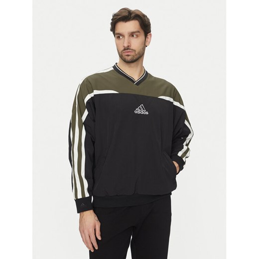 adidas Bluza Cutline JD5395 Czarny Loose Fit ze sklepu MODIVO w kategorii Bluzy męskie - zdjęcie 182667988