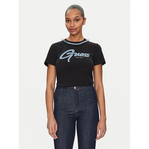Guess T-Shirt W5GI03 I3Z14 Czarny Regular Fit ze sklepu MODIVO w kategorii Bluzki damskie - zdjęcie 182668027