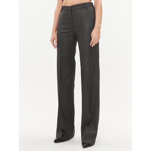 Babylon Spodnie materiałowe T_S00535 Szary Wide Leg ze sklepu MODIVO w kategorii Spodnie damskie - zdjęcie 182668135