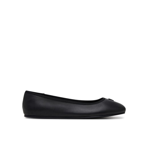 Tommy Hilfiger Baleriny Th Hardware Leather Ballerina FW0FW08654 Czarny ze sklepu MODIVO w kategorii Balerinki - zdjęcie 182668336