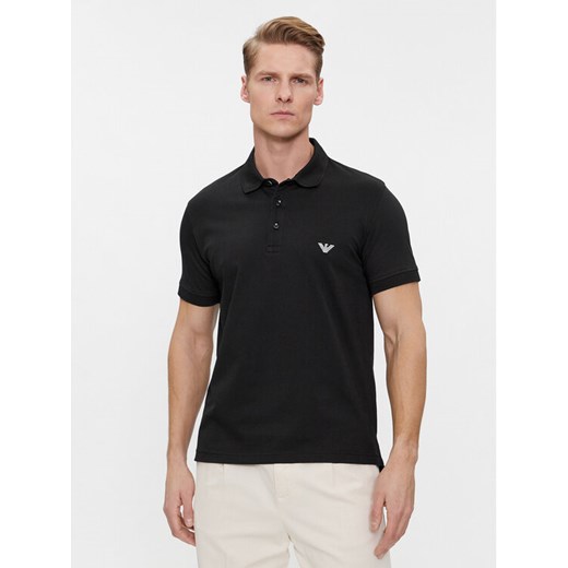 Emporio Armani Underwear Polo 211804 4R461 00020 Czarny Regular Fit ze sklepu MODIVO w kategorii T-shirty męskie - zdjęcie 182668435