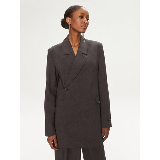 Herskind Marynarka 5101519 Szary Oversize ze sklepu MODIVO w kategorii Marynarki damskie - zdjęcie 182668449