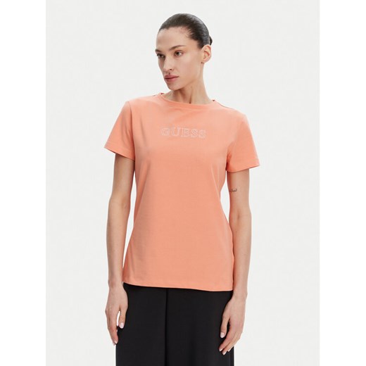 Guess T-Shirt V3BI11 J1314 Pomarańczowy Regular Fit ze sklepu MODIVO w kategorii Bluzki damskie - zdjęcie 182668485