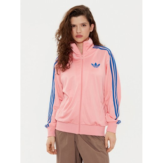 adidas Bluza adicolor Classic Firebird JP2302 Różowy Loose Fit ze sklepu MODIVO w kategorii Bluzy damskie - zdjęcie 182668495