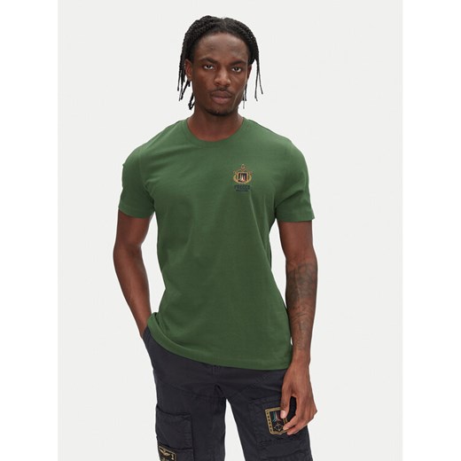 Aeronautica Militare T-Shirt 251TS2391J592 Zielony Regular Fit ze sklepu MODIVO w kategorii T-shirty męskie - zdjęcie 182668519