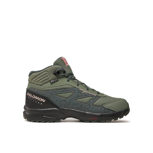 Salomon Trekkingi Outway Mid Climasalomon™ Waterproof L47561700 Zielony ze sklepu MODIVO w kategorii Buty trekkingowe dziecięce - zdjęcie 182668556
