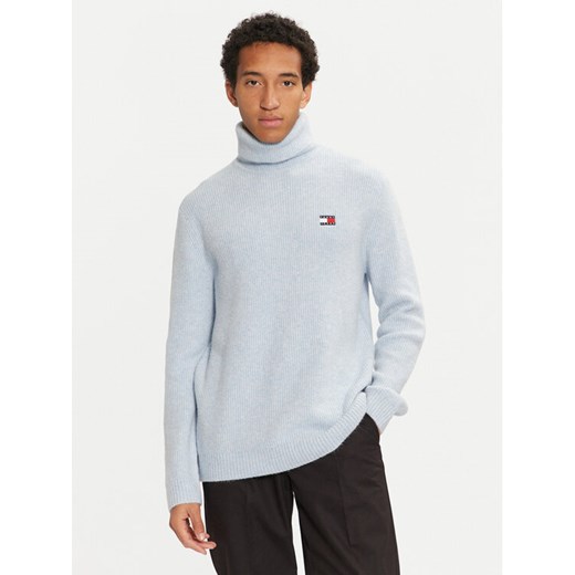 Tommy Jeans Golf DM0DM20602 Błękitny Slim Fit ze sklepu MODIVO w kategorii Swetry męskie - zdjęcie 182668589