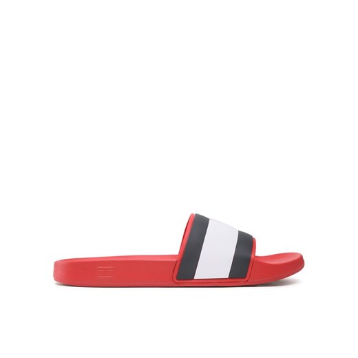 Tommy Hilfiger Klapki Rubber Th Flag Pool Slide FM0FM04263 Czerwony ze sklepu MODIVO w kategorii Klapki męskie - zdjęcie 182668628