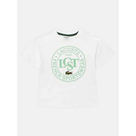 Lacoste T-Shirt TJ2463 Biały Regular Fit ze sklepu MODIVO w kategorii T-shirty chłopięce - zdjęcie 182668646