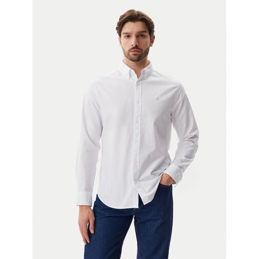 Calvin Klein Jeans Koszula Classic LV040EM125 Biały Regular Fit ze sklepu MODIVO w kategorii Koszule męskie - zdjęcie 182668768