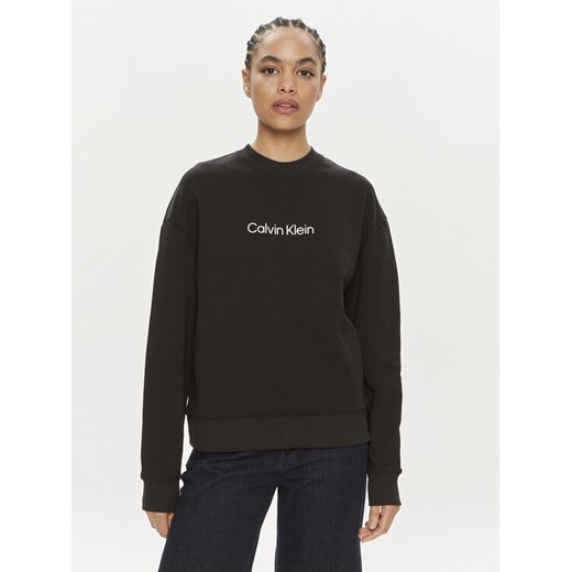 Calvin Klein Bluza Hero Logo K20K205450 Czarny Regular Fit ze sklepu MODIVO w kategorii Bluzy damskie - zdjęcie 182668839
