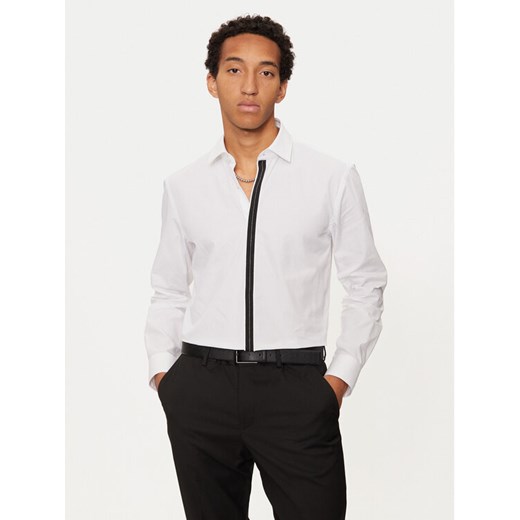 Hugo Koszula Keidi 50524849 Biały Slim Fit ze sklepu MODIVO w kategorii Koszule męskie - zdjęcie 182668907